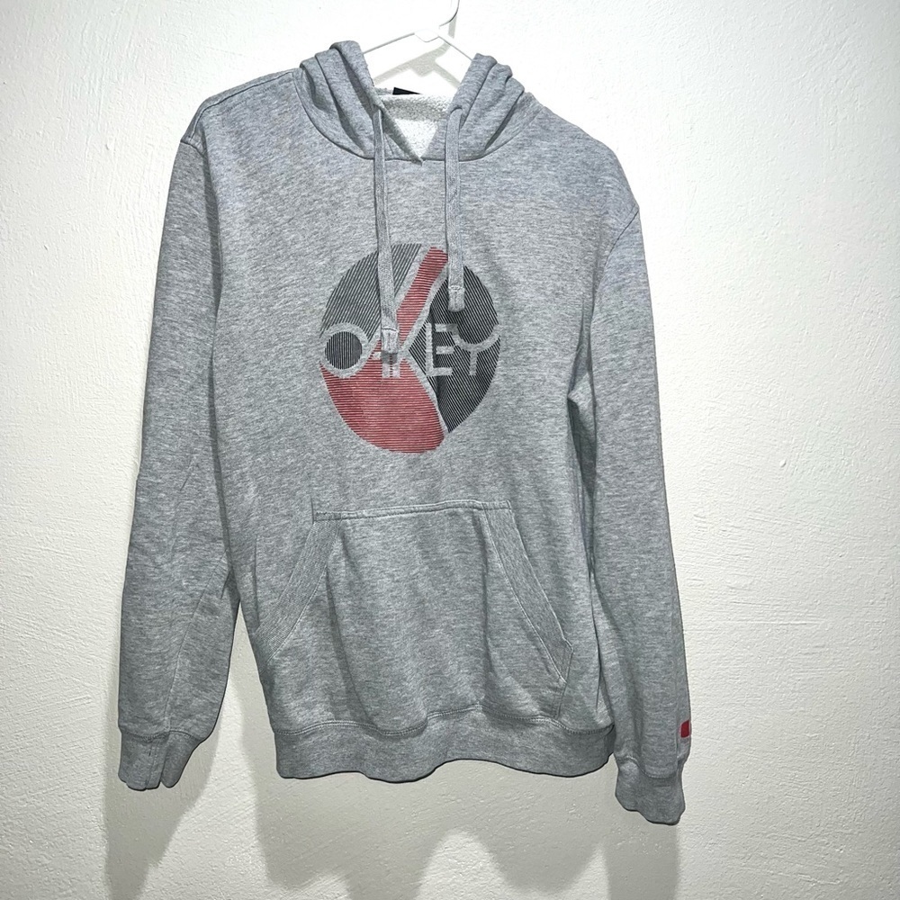 Vintage 90s Oakley Gray Hoodie Pullover Sweater